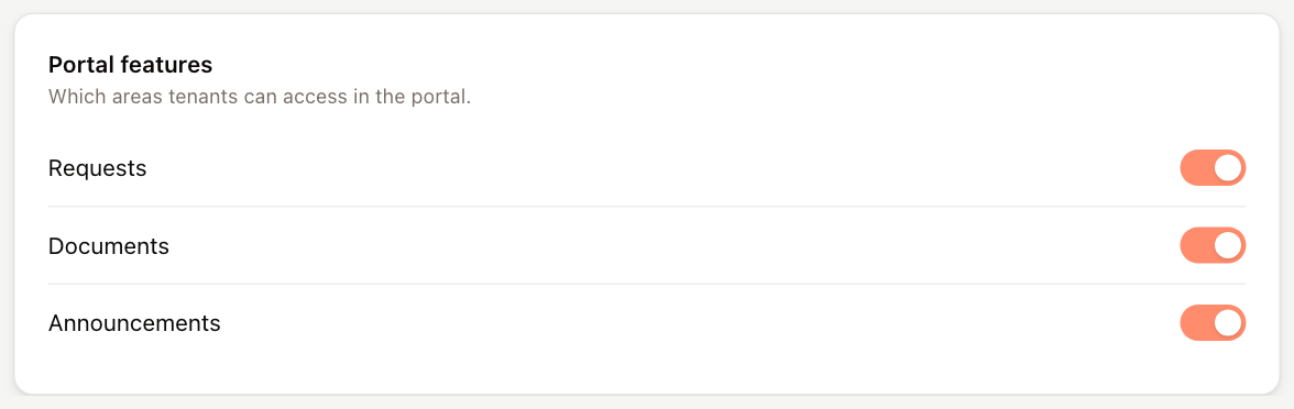 Portal features